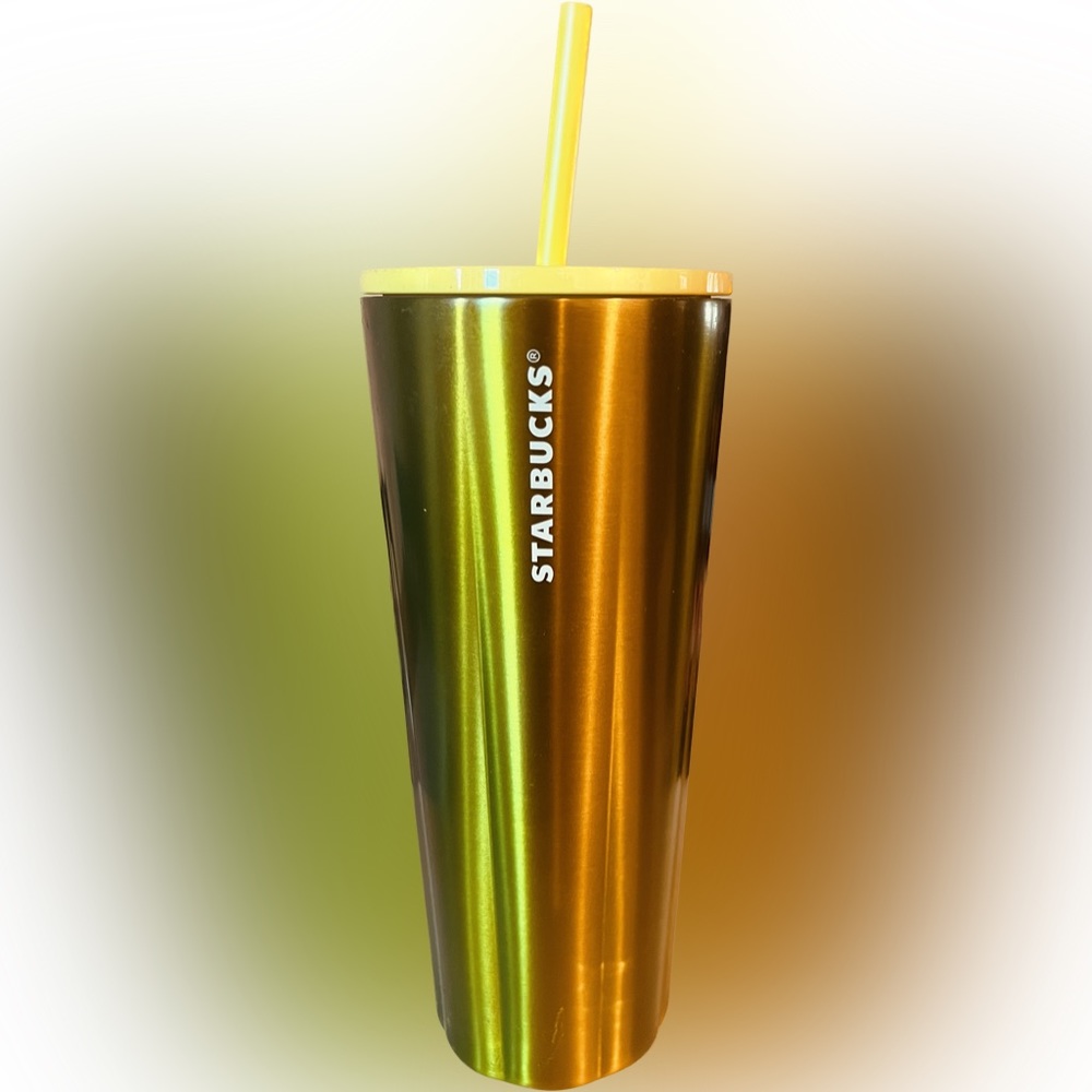 Starbucks yellow steel tumbler never used